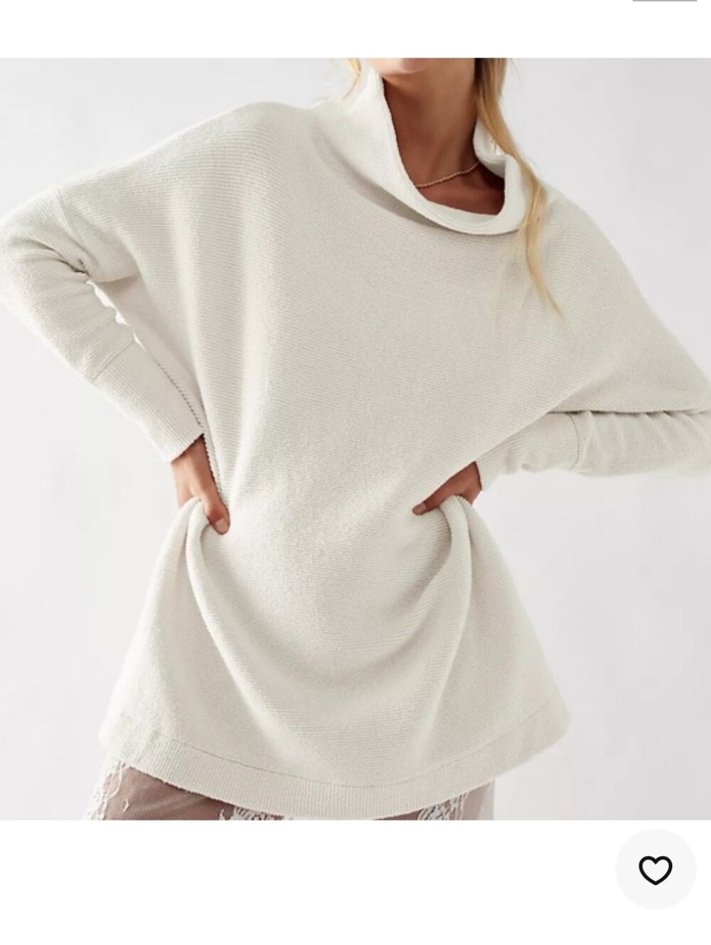 Free People Cream Ottoman Sweater